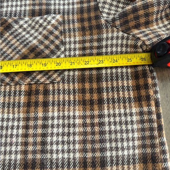 Audrey 3+1 Brown and White Casual Button Down Shirt - Picture 7 of 8